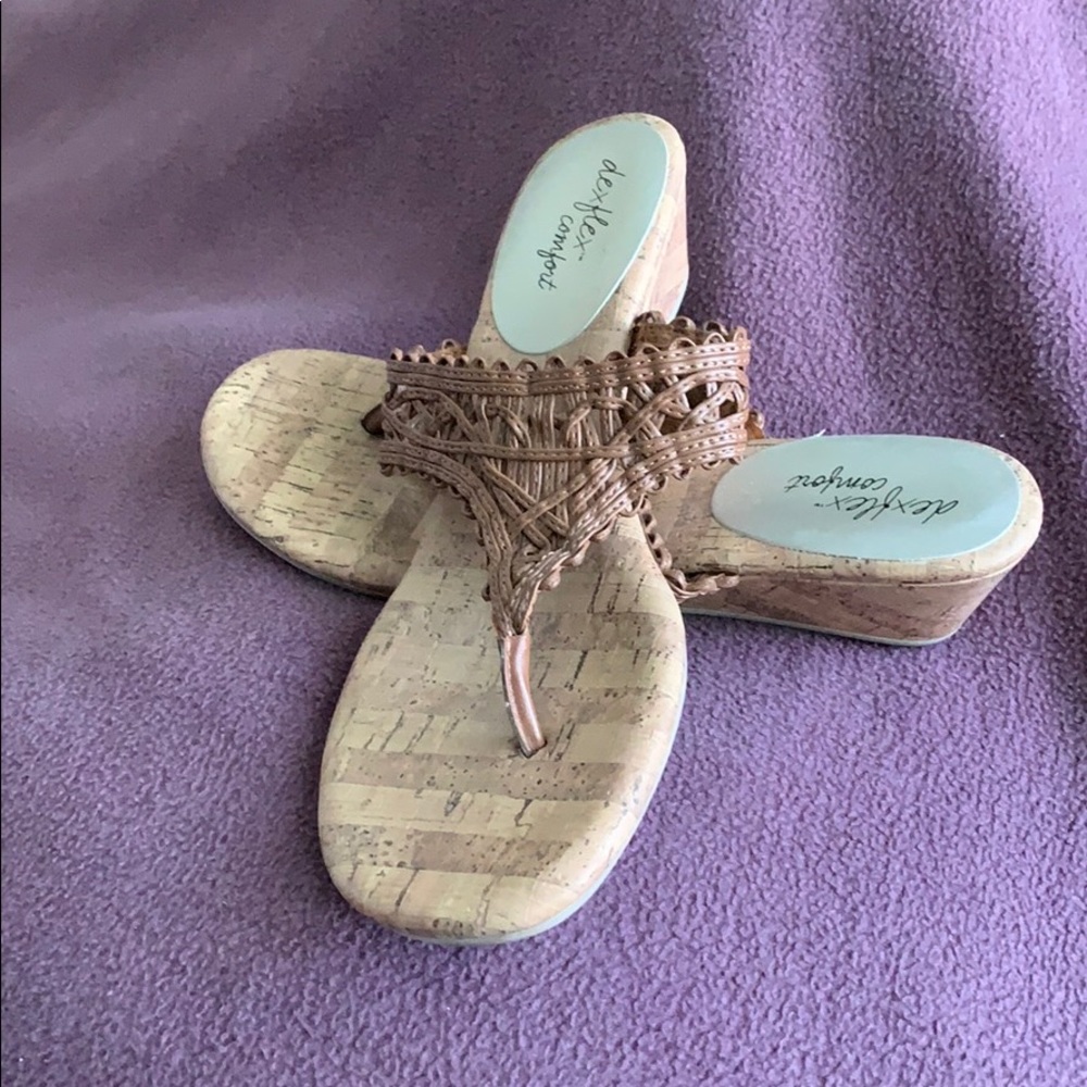 Like new tan slip on sandal